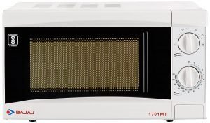 Bajaj 17 Litres Solo Microwave Oven with Mechanical Knob (1701 MT, White)