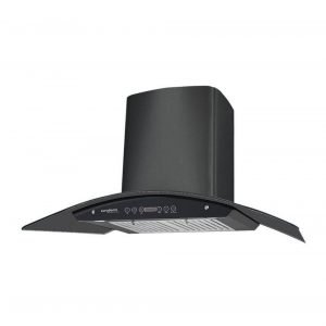 Eurodomo 90 cm 1200 m³hr Auto-Clean curved glass Kitchen Chimney (Hood Classy HC TC 90, Baffle Filter, Touch Control, Black)