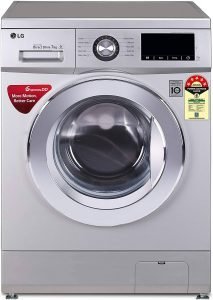 LG 7.0 Kg 5 Star Inverter Fully-Automatic Front Loading Washing Machine (FHM1207ZDL, Luxury Silver, 6 Motion Technology)